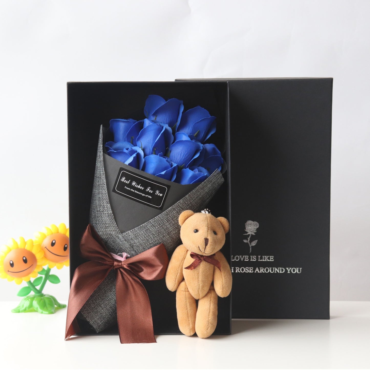 Luxe geschenkdoos met zeeprozen en knuffelbeer