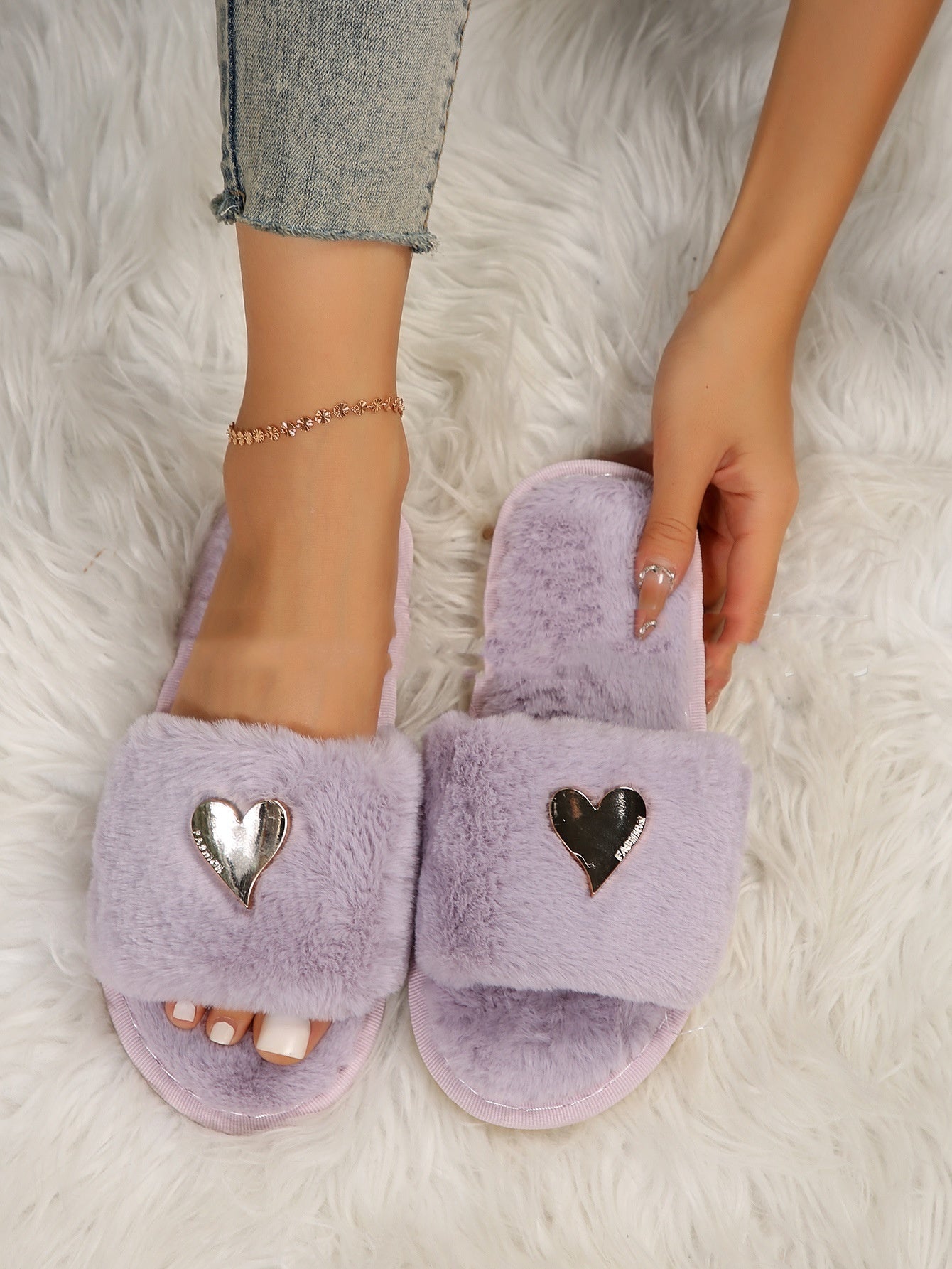 Warme fluffy Pantoffels